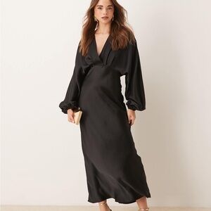 Chic Black Long Sleeve Dress Size 12